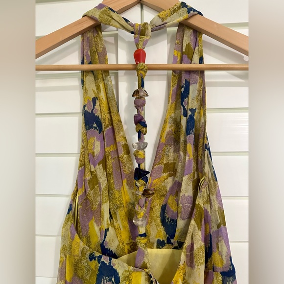 ZARA NWT WOMAN PRINTED BEADED DRESS MULTICOLORED | (S,M,) - Picture 10 of 12